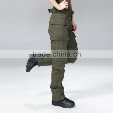 Manufacturer OEM service womens green cargo pants long