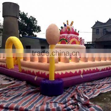 juegos inflables china Inflatable Birthday cake Kids Playhouse