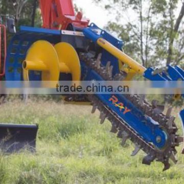 trencher rock excavator used for ground heat pump systems trencher