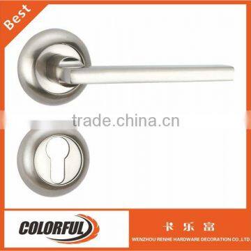 Zinc alloy door handle on roseslever handle one rosemortise zinc door handle