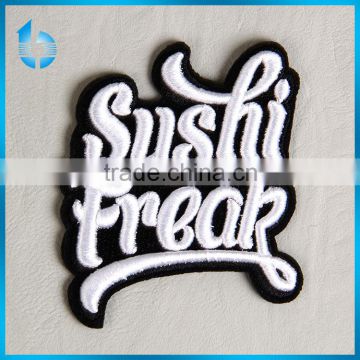 Letter decorative label with three-dimensional embroidery for wardrobe