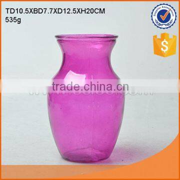 wholesale clear machine made cheap glass vases