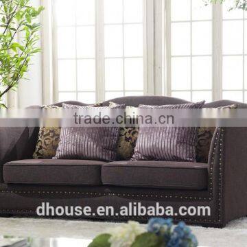 Leisure Coffee Color Fabric Sofa AL026