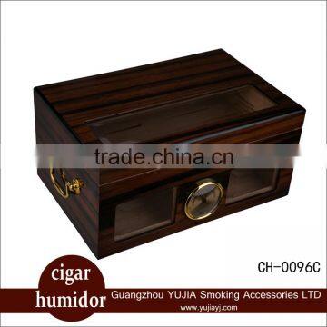 Guangzhou YuJia Best Handmade Two-tier Spanish Cedar wood Cigar Cabinet Humidor