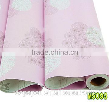 Dandelion pink self adhesive diy kuching wallpaper