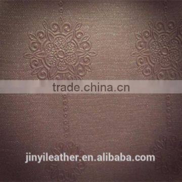 JRLW033 flower design pvc synthetic &artifical leather for wallpaper guangzhou china factory dirtect sell