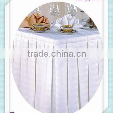 YHK#03 regency pleats table skirt - polyester banquet wedding wholesale chair cover sash table cloth skirt linen                        
                                                Quality Choice