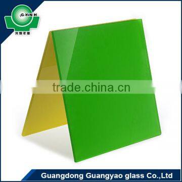 green Back Painted Glass Lacquered Glass price for Kitchen splashback and glass door