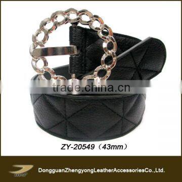 (ZY-20549) unisex black wide belt,guangzhou leather belts factory