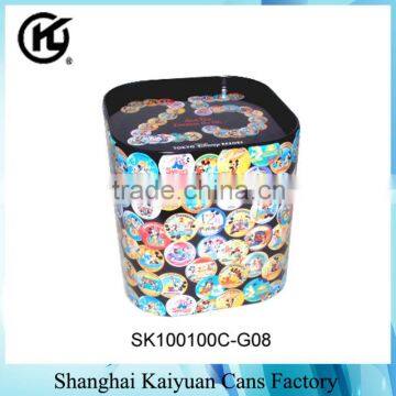 High Quality Rectangular Tea Candy Gift Cookie Tin Can Box (various lids and printing)