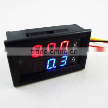 DC100V 100A red + blue Voltmeter Ammeter Meter