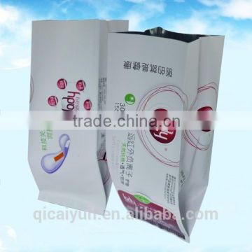 plastic bag with square bottom and side gusset,flat bottom plastic bag.