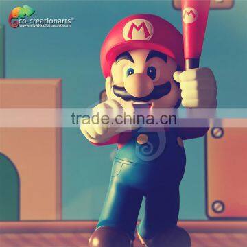 life-size fiberglass cartoon mario statue