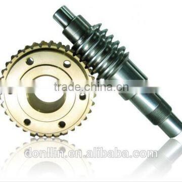 Big transmission rate bronze/brass worm and worm gear for motor