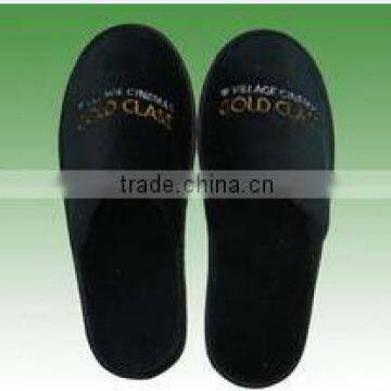 black Hotel custom high quality slipper with embroidery