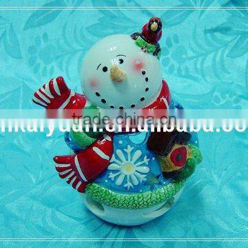 Christmas ceramic candle holder