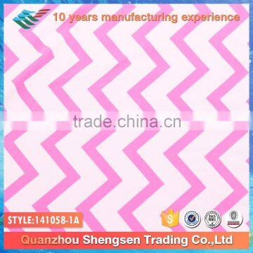 zigzag lines printed nylon spandex fabric