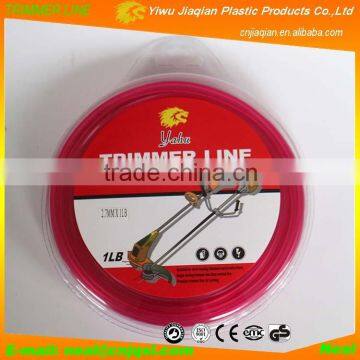 2.7 X1LB Triangle Shape Rose-red Colored Nylon Trimmer Line Cutting Grass Line Grass Trimmer Line
