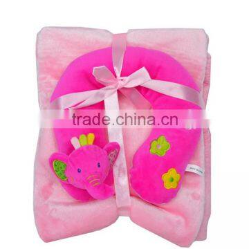 Wholesale baby soft blankets with toy pillow