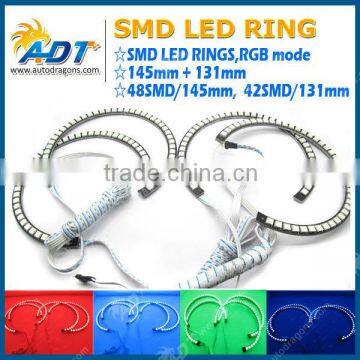 E46 RGB 4*131MM Multi-Color 5050 Flash LED SMD 12V ANGEL EYES HALO RING kit