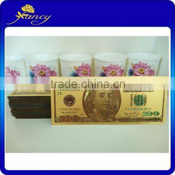 gold plated banknote design, business gift