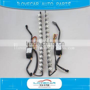 2016 LATEST Soft DRL K5 LED TEAR EYE STRIP, auto drl WHITE AND TURNS YELLOW WHEN TURN CAR led strip light