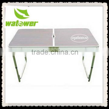 Best quality small wooden folding table with metal folding table leg