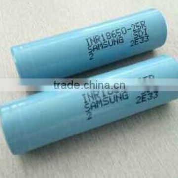 2015 Hot sell 18650 2500mAh 25R samsung lithium ion battery cell 18650