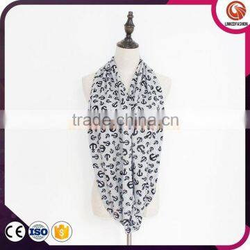 Wholesale Anchor Pattern Fleece Snood Custom Scarf Soft Polar Scarf Mohair Manufacturers