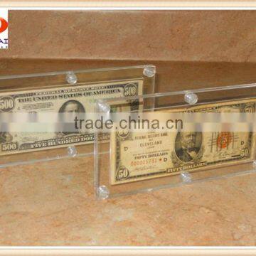 acrylic plastic money dollar currency display case frame                        
                                                Quality Choice