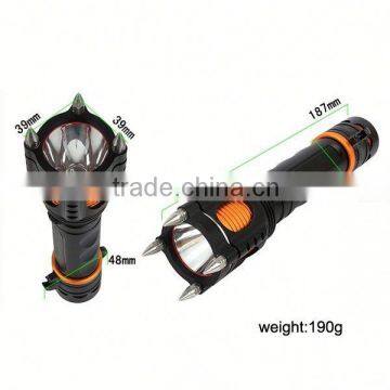 1196 Function 4 In 1-Alarm/Window Breaker 10W XML T6 Aluminum Material Led Flashlight photo-2