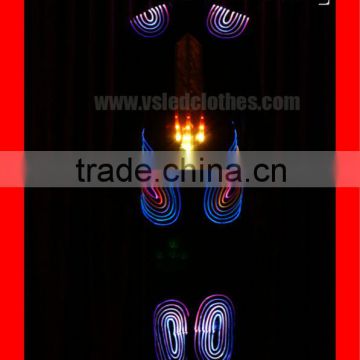 LED Light Halloween Costume, Wireless DMX 512 controlled LED tron dance costume