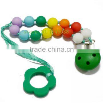 hotsales oem colorful cretive DIY silicone baby pacifier chain wholesales