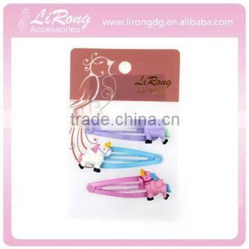 Cheap mini hair snap clip with decoration for new product