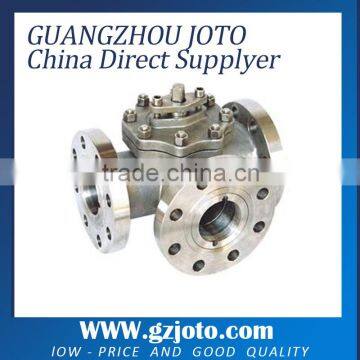 China Flange Connecting stainless steel 3 way ball valve