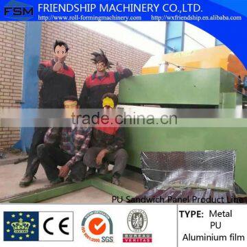 Continuous Aluminium Foil+PU+steel sheet Sandwich Panel Production Line +