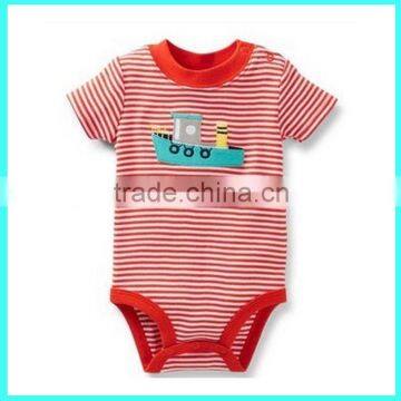 Brand new printed baby stripe romper,stripe baby bodysuit infant o-neck bodysuit