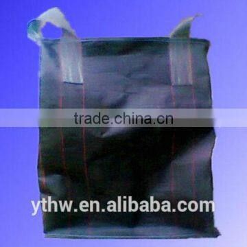 breathable and airy fabric bags/coated black color fabric big bags/customizable black sift-proof baffle bags