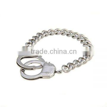 Lover's jewelry handcuff design 2014 fashion women bracelet shiny chain bracelet for unisex (LB2258)