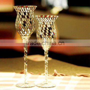 goblet glass candle holder