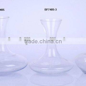 hand blown thick antique glass decanter with heavy bottom