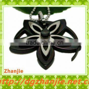 New design black lotus flower pendant