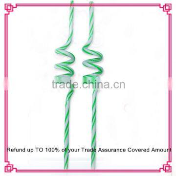 Colorful flavored PVC plastic drinking art straws for advertising