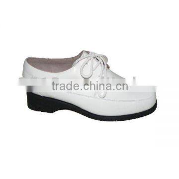 White navy police shoes