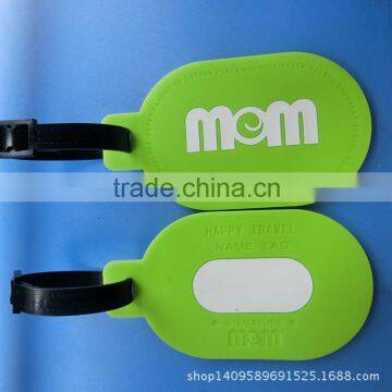 best sale embossed mom rubber hook and loop luggage tags