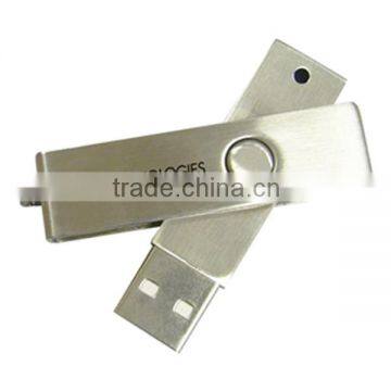 Shining metal swivel usb drive 32gb