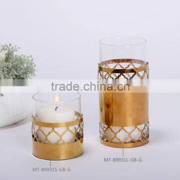 2015 Metal Candle Holder in Gold Color for Home Decorations