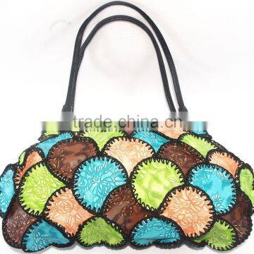 ladies leather bag multi use unique shape design vivid color effect hot sale 2016