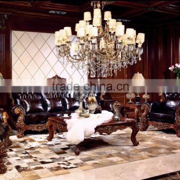 2016 Yumian Manufacturer, Factory Elegant&Noble style antique living room furniture sofa sofas set Tea table