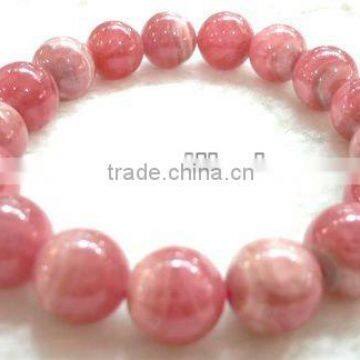 10mm nice round rhodochrosite genuine gemstone bracelet jewelry